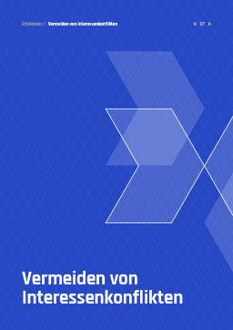 04 Vermeiden von <br>Interessenkonflikten